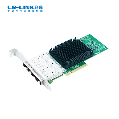 PCIe x8 四光口10G SFP+以太网网络适配器（基于国产主控）